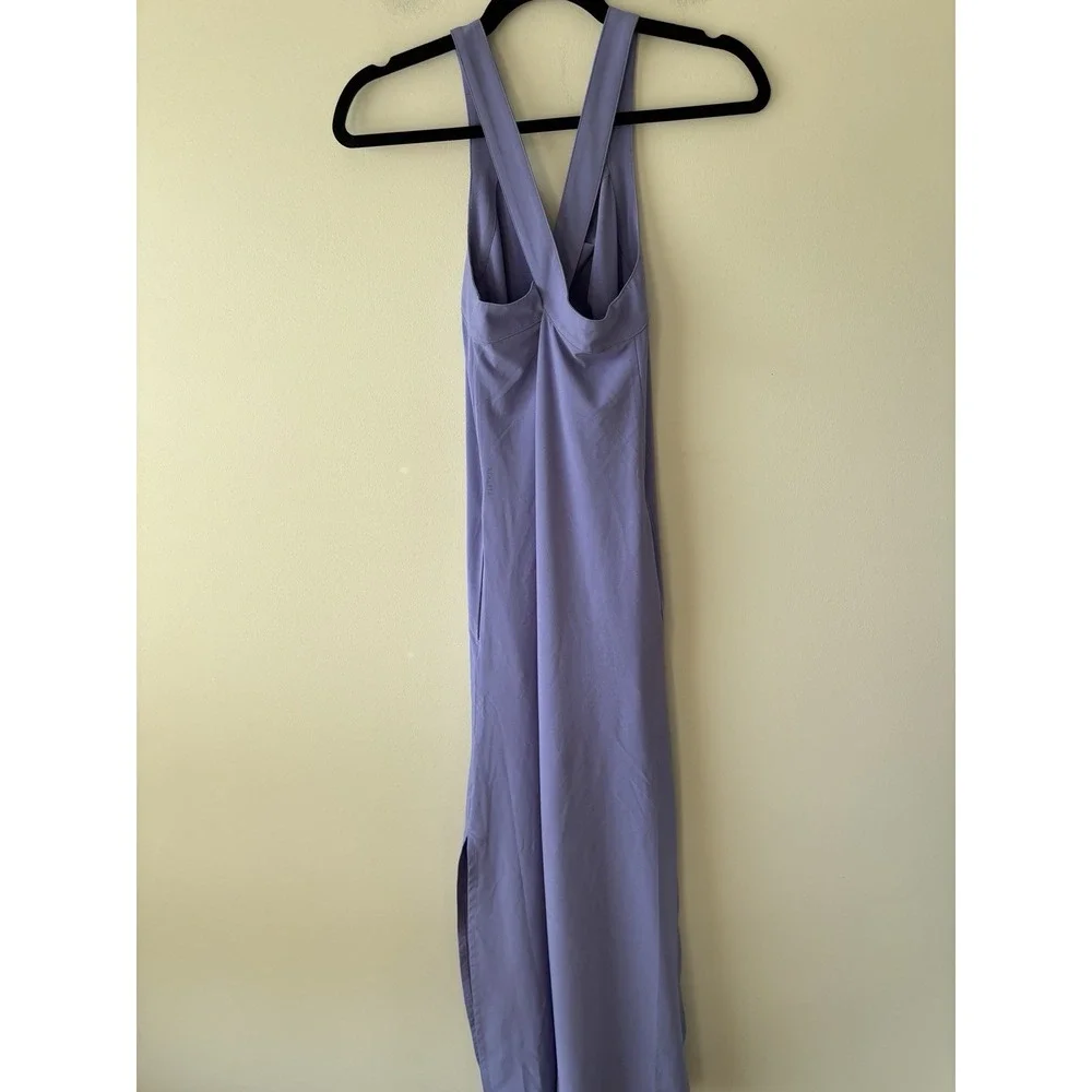 Athleta Arrival‎ Maxi Cross Back Dress Dark Adonis Blue Size XS Athleisure Lilac - Picture 6 of 11